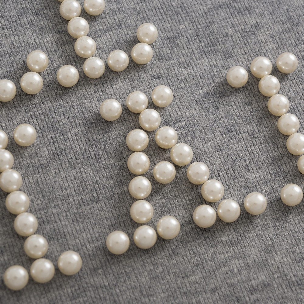 Pearl letter hooded sweatshirt