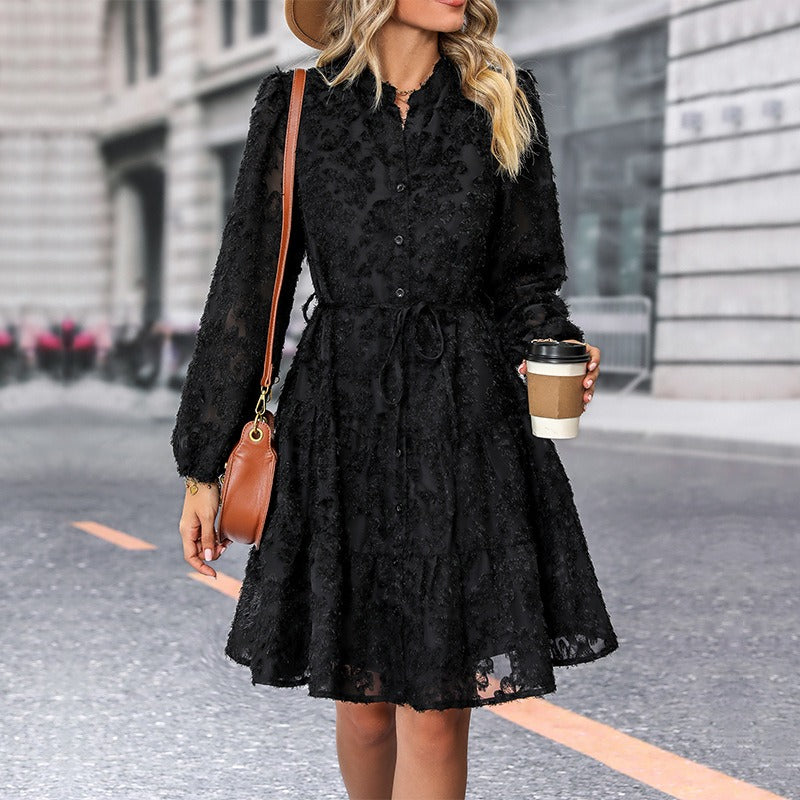 Wholesale Spring and Autumn Hot Products Multi color European and American Fashion Long sleeved Women's Dresses