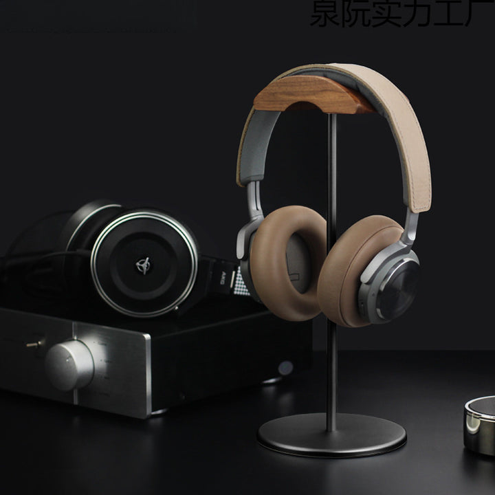 Headphone Stand Holder Creative AirPods Max Headphone Rack Aluminum Hook Solid Wood Headphone Organizer